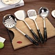 black and white kitchen utensil holder